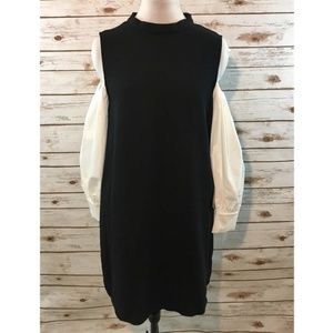 ZARA Shoulder Cutout Ribbed Knit Dress, Small